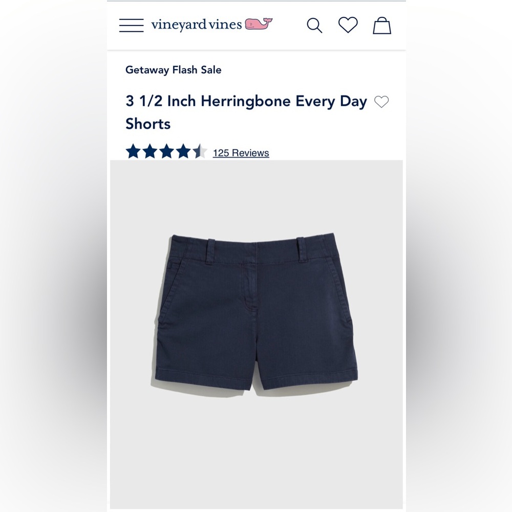 Vineyard Vines 3 1/2 Inch Herringbone Every Day Shorts